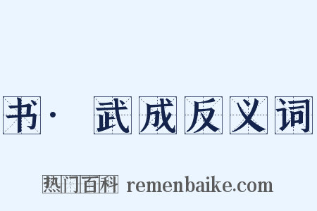 书·武成反义词是什么意思的图片